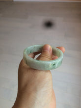 Load image into Gallery viewer, 50.5mm Certified type A 100% Natural sunny green/purple square Jadeite Jade bangle AZ58-7270