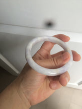 Load image into Gallery viewer, 59mm Certified type A 100% Natural white/light purple Jadeite bangle AC75-0312