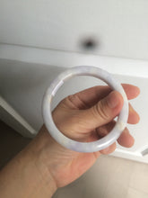 Load image into Gallery viewer, 59mm Certified type A 100% Natural white/light purple Jadeite bangle AC75-0312