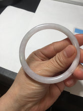 Load image into Gallery viewer, 55.4mm 100% natural Type A light purple white slim round cut jadeite jade bangle BM108-4525
