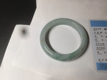 Load image into Gallery viewer, 57.4mm Certified Type A 100% Natural light yellow/blue/green Jadeite Jade bangle BK22-4406