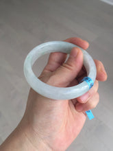 Load image into Gallery viewer, 56mm certified 100% natural icy watery sunny green purple jadeite jade bangle BN57-06970