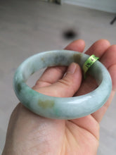 Load image into Gallery viewer, 55.6mm certified 100% natural Type A light green yellow jadeite jade bangle F179-3085