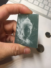 Load image into Gallery viewer, 100% Natural type A green/blue/gray Guatemala jadeite Jade shadow carving buddha pendant necklace BP114