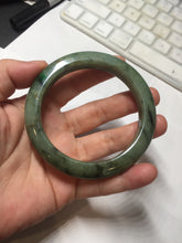 Load image into Gallery viewer, 58.5mm Certified 100% natural Type A dark green/black jadeite bangle PD31-9808