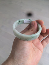 Load image into Gallery viewer, 50.5mm Certified type A 100% Natural sunny green/purple square Jadeite Jade bangle AZ58-7270