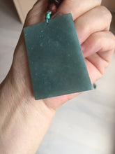 Load image into Gallery viewer, 100% Natural type A green/blue/gray Guatemala jadeite Jade shadow carving buddha pendant necklace BP114