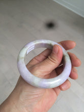 Load image into Gallery viewer, 54mm Certified 100% natural Type A green/brown/purple jadeite jade bangle AR84-5217