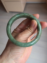 Load image into Gallery viewer, 55.5mm Certified Type A 100% Natural dark green/gray Jadeite Jade bangle D156-5371