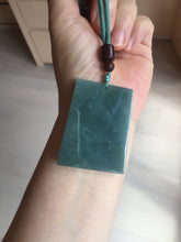 Load image into Gallery viewer, 100% Natural type A green/blue/gray Guatemala jadeite Jade shadow carving buddha pendant necklace BP114