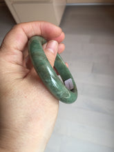 Load image into Gallery viewer, 55.5mm Certified Type A 100% Natural dark green/gray Jadeite Jade bangle D156-5371