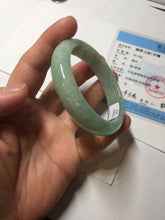 Load image into Gallery viewer, 52.9mm certified 100% natural Type A sunny green jadeite jade bangle PB163-4653