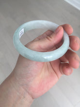 Load image into Gallery viewer, 58.8mm Certified Type A 100% Natural icy watery green white Jadeite Jade bangle BH86-9115