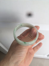Load image into Gallery viewer, 50.5mm Certified type A 100% Natural sunny green/purple square Jadeite Jade bangle AZ58-7270