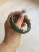 Load image into Gallery viewer, 57.7mm certificated type A 100% Natural dark green/Jadeite Jade bangle S61-1098