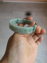 Load image into Gallery viewer, 51.7mm Certified type A 100% Natural sunny green/purple square Jadeite Jade  bangle AZ57-7272