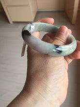 Load image into Gallery viewer, 58.6mm certified type A 100% Natural green/brown/purple/gray (Fu LU SHOU) Jadeite Jade bangle F103