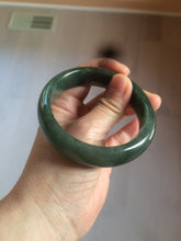 Load image into Gallery viewer, 57.7mm certificated type A 100% Natural dark green/Jadeite Jade bangle S61-1098