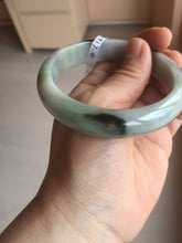 Load image into Gallery viewer, 58.6mm certified type A 100% Natural green/brown/purple/gray (Fu LU SHOU) Jadeite Jade bangle F103