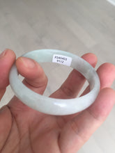 Load image into Gallery viewer, 48mm certified 100% natural Type A icy watery green white oval jadeite jade bangle BH84-9112