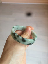 Load image into Gallery viewer, 51.7mm Certified type A 100% Natural sunny green/purple square Jadeite Jade  bangle AZ57-7272