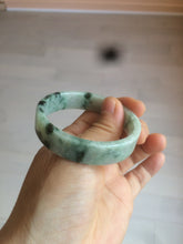 Load image into Gallery viewer, 51.7mm Certified type A 100% Natural sunny green/purple square Jadeite Jade  bangle AZ57-7272