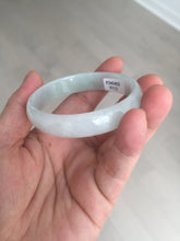 Load image into Gallery viewer, 48mm certified 100% natural Type A icy watery green white oval jadeite jade bangle BH84-9112