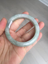 Load image into Gallery viewer, 52mm 100% natural certified light green/gray jadeite jade bangle AX130-0235