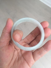 Load image into Gallery viewer, 48mm certified 100% natural Type A icy watery green white oval jadeite jade bangle BH84-9112