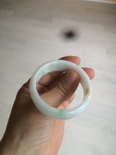 Load image into Gallery viewer, 46.7mm Certified Type A 100% Natural sunny green/white(白底青) Jadeite Jade bangle AC73-1483