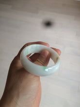 Load image into Gallery viewer, 46.7mm Certified Type A 100% Natural sunny green/white(白底青) Jadeite Jade bangle AC73-1483