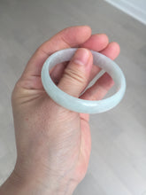 Load image into Gallery viewer, 48mm certified 100% natural Type A icy watery green white oval jadeite jade bangle BH84-9112