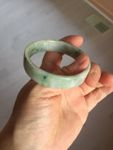 Load image into Gallery viewer, 51.7mm Certified type A 100% Natural sunny green dark green yellow purple with green flying flowers square Jadeite Jade bangle PA71-6940