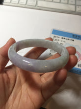 Load image into Gallery viewer, 57.5mm Certified Type A 100% Natural sunny green purple white jadeite Jade bangle BS99-2535