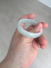 Load image into Gallery viewer, 48mm certified 100% natural Type A icy watery green white oval jadeite jade bangle BH84-9112