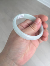 Load image into Gallery viewer, 48mm certified 100% natural Type A icy watery green white oval jadeite jade bangle BH84-9112