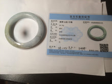 Load image into Gallery viewer, 54.8mm  certified type A 100% Natural green/yellow/purple(FU LU SHOU) jadeite jade bangle M82-2114