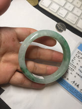 Load image into Gallery viewer, 54.3mm certified 100% natural Type A sunny green jadeite jade bangle PB164-4654