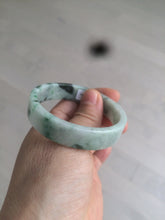 Load image into Gallery viewer, 51.7mm Certified type A 100% Natural sunny green/purple square Jadeite Jade  bangle AZ57-7272