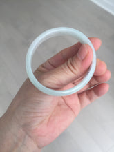 Load image into Gallery viewer, 48mm certified 100% natural Type A icy watery green white oval jadeite jade bangle BH84-9112