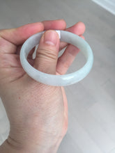 Load image into Gallery viewer, 48mm certified 100% natural Type A icy watery green white oval jadeite jade bangle BH84-9112