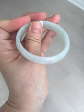 Load image into Gallery viewer, 48mm certified 100% natural Type A icy watery green white oval jadeite jade bangle BH84-9112