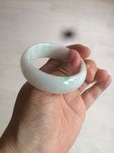 Load image into Gallery viewer, 46.7mm Certified Type A 100% Natural sunny green/white(白底青) Jadeite Jade bangle AC73-1483