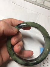 Load image into Gallery viewer, 58.5mm Certified 100% natural Type A dark green/black/brown jadeite bangle PD34-9771