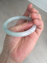 Load image into Gallery viewer, 56mm certified 100% natural type A icy watery white/light green round cut jadeite jade bangle BH83-9114