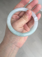 Load image into Gallery viewer, 56mm certified 100% natural type A icy watery white/light green round cut jadeite jade bangle BH83-9114