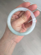 Load image into Gallery viewer, 56mm certified 100% natural type A icy watery white/light green round cut jadeite jade bangle BH83-9114