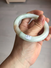 Load image into Gallery viewer, 53.5mm certified natural 100% natural Type A light green red round cut jadeite jade bangle BP22-7250
