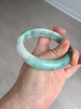 Load image into Gallery viewer, 57.6mm certified type A 100% Natural apple green/dark green jadeite jade bangle AX128-5220