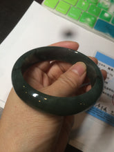 Load image into Gallery viewer, 57.7mm certificated type A 100% Natural dark green/Jadeite Jade bangle S61-1098